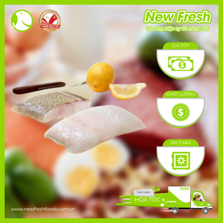 Cá tuyết nauy phi lê cắt lát - khay 500gr