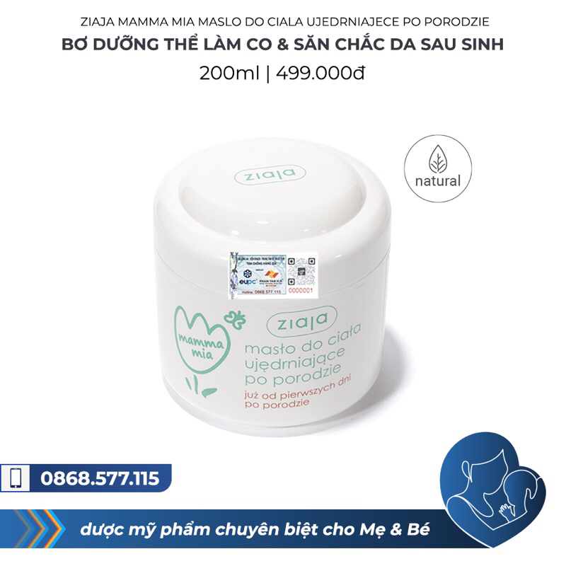 BƠ DƯỠNG THỂ LÀM CO & SĂN CHẮC DA SAU SINH