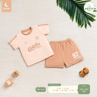 MOON -Bộ cộc Moon chất petit mềm mát cho bé