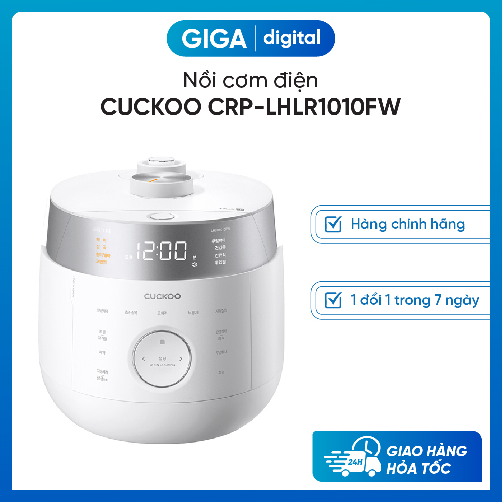 [HCM] Nồi cơm điện tách đường Cuckoo Hạ Cánh Nơi Anh CRP-LHLR1010FW - Nồi cơm điện cao tần áp suất kép - BH 12 tháng