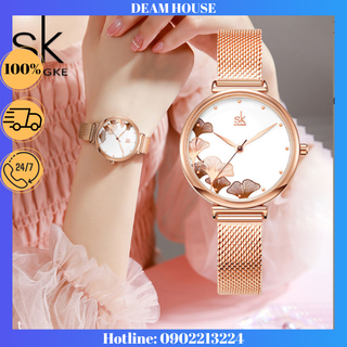 Đồng hồ nữ, đồng hồ sk hoa sen, đồng hồ thời trang cao cấp hàng chính hãng