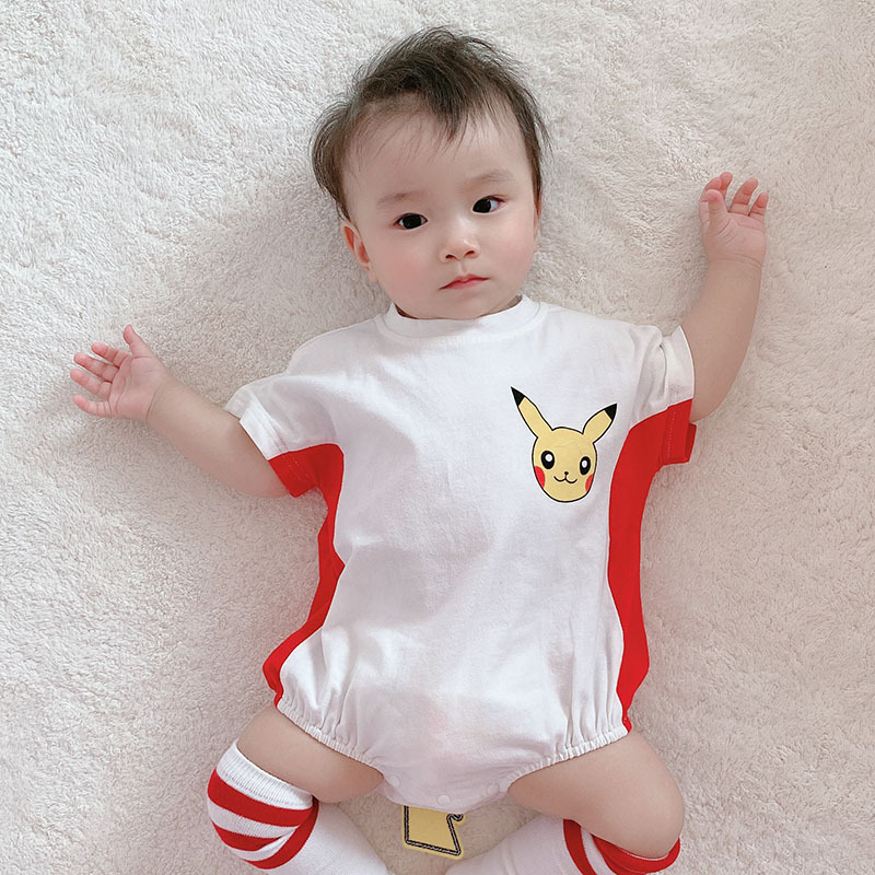 Bodysuit Cho Bé LOTUKA Chất Thun Lạnh Hình Pikachu, Body chip Bé Trai Bé Gái, Quần Áo Trẻ Em Size 3-12kg