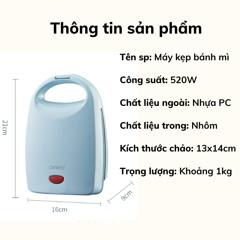 Máy Nướng Bánh Mì Sandwich Nami Làm Đồ Ăn Sáng Nhanh An Toàn Khi Sử Dụng