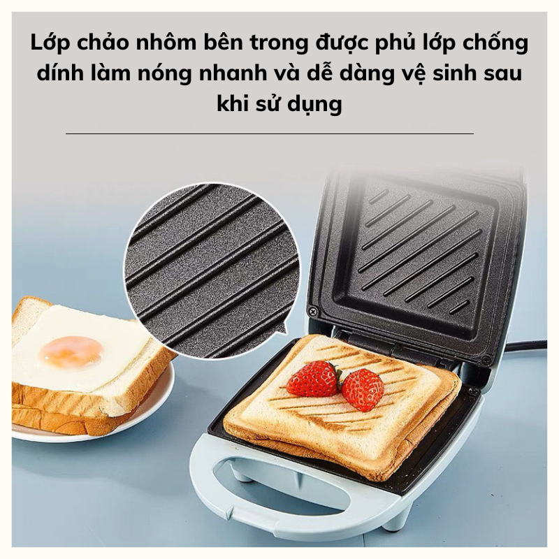 Máy Nướng Bánh Mì Sandwich Nami Làm Đồ Ăn Sáng Nhanh An Toàn Khi Sử Dụng