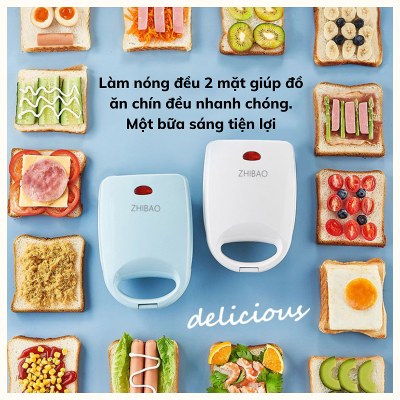 Máy Nướng Bánh Mì Sandwich Nami Làm Đồ Ăn Sáng Nhanh An Toàn Khi Sử Dụng