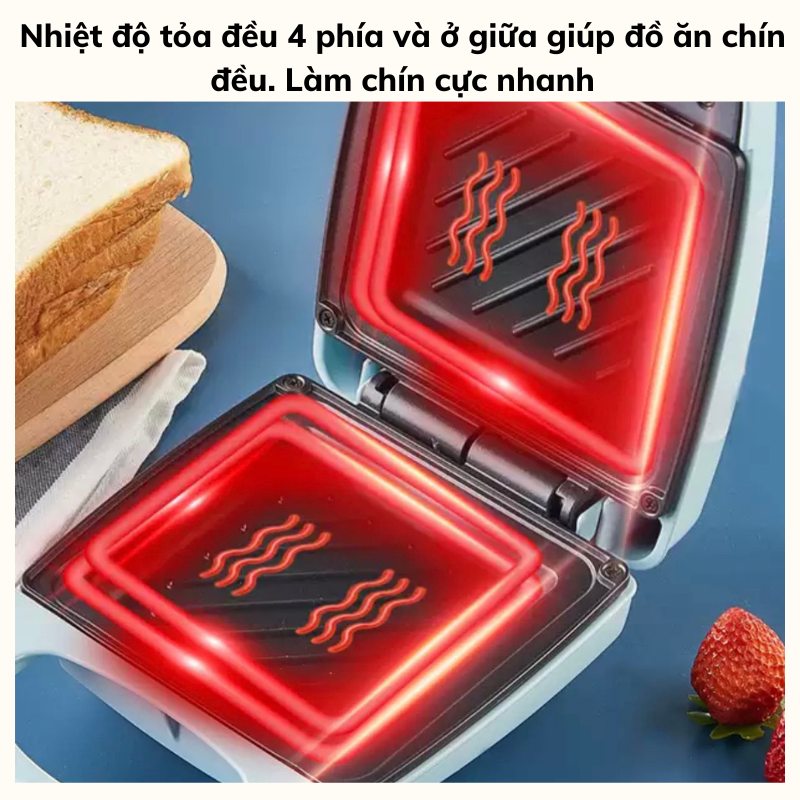 Máy Nướng Bánh Mì Sandwich Nami Làm Đồ Ăn Sáng Nhanh An Toàn Khi Sử Dụng