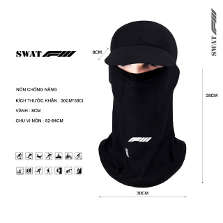 Khăn trùm đầu ninja SWAT F3 có vành, dài phủ kín cổ