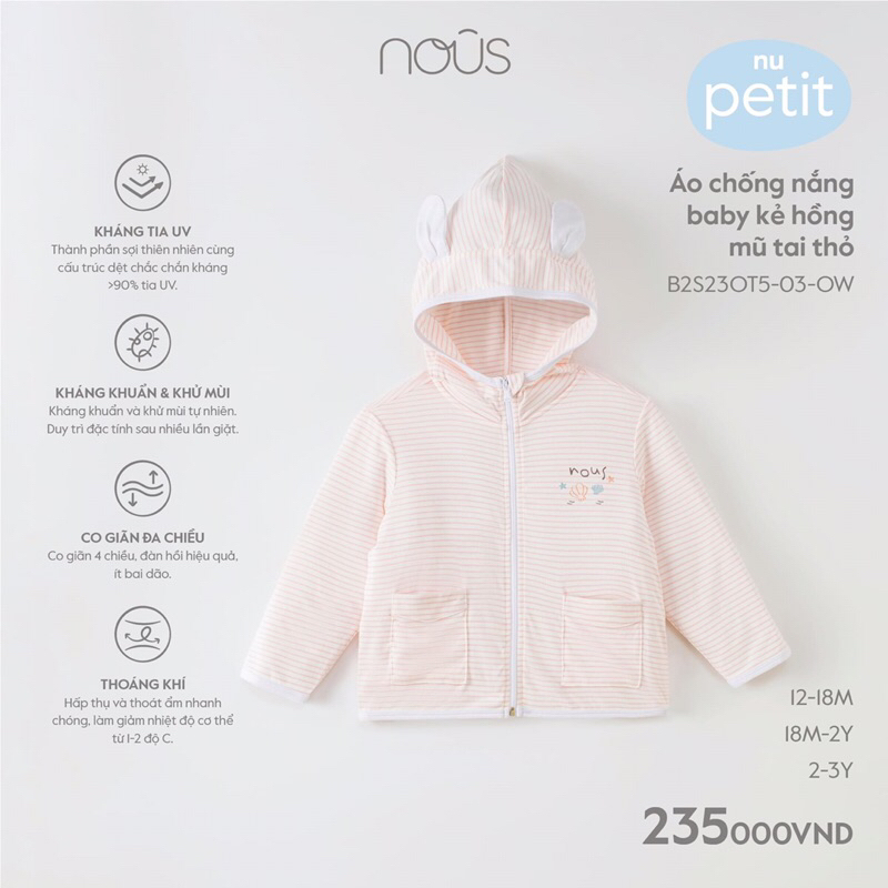 áo khoác chống nắng chất pettit mát mịn cho bé