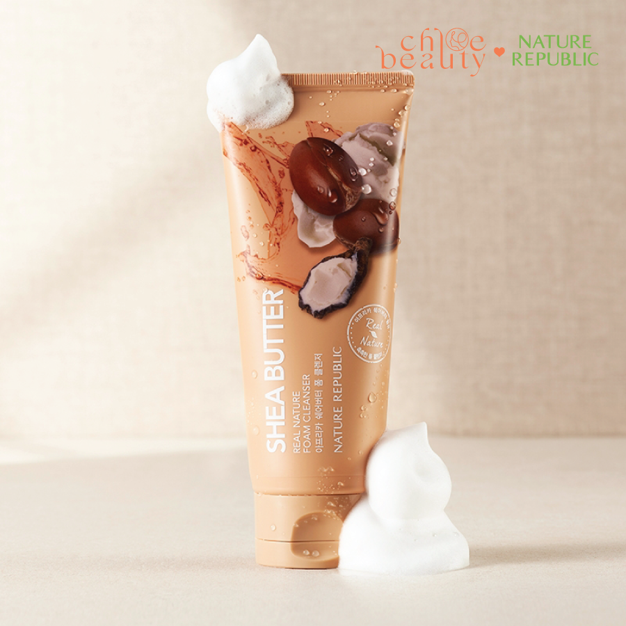 Sữa rửa mặt NATURE REPUBLIC Real Nature Shea Butter Foam Cleanser 150ml