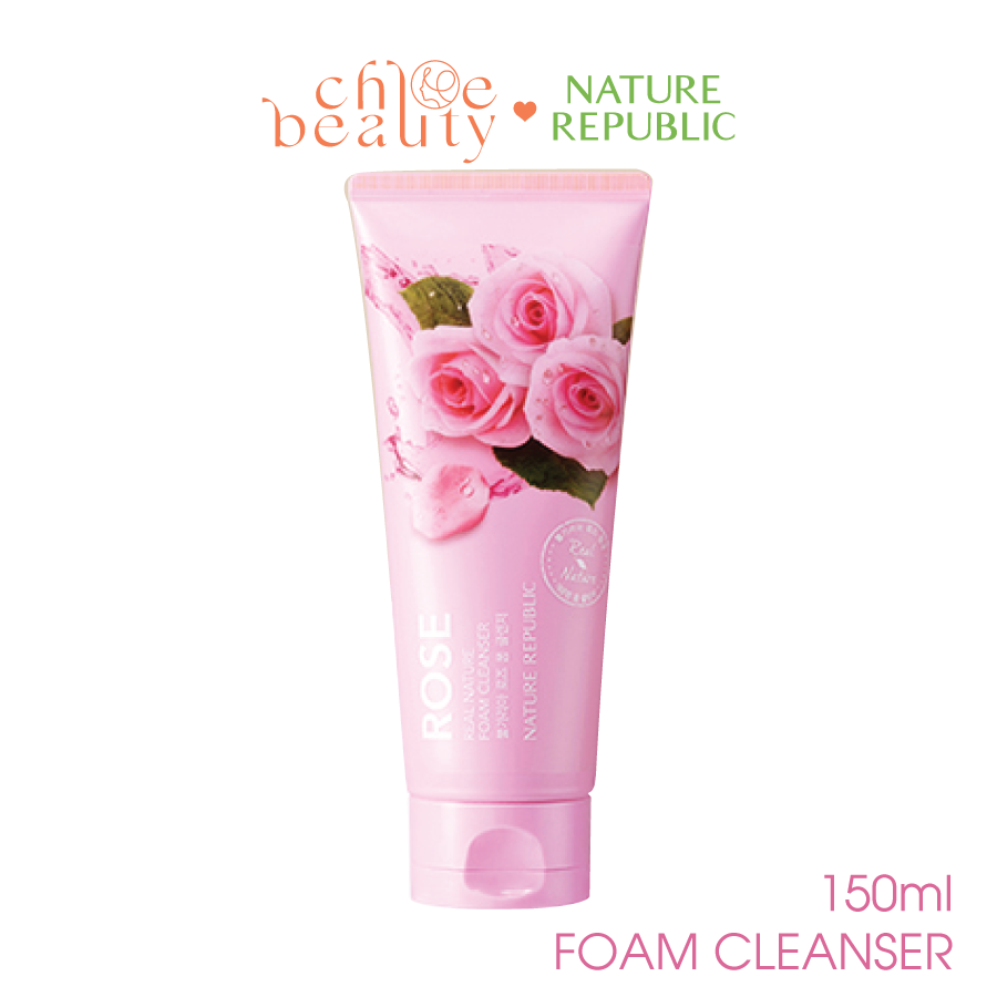 Sửa rửa mặt NATURE REPUBLIC Real Nature Rose Foam Cleanser 150ml