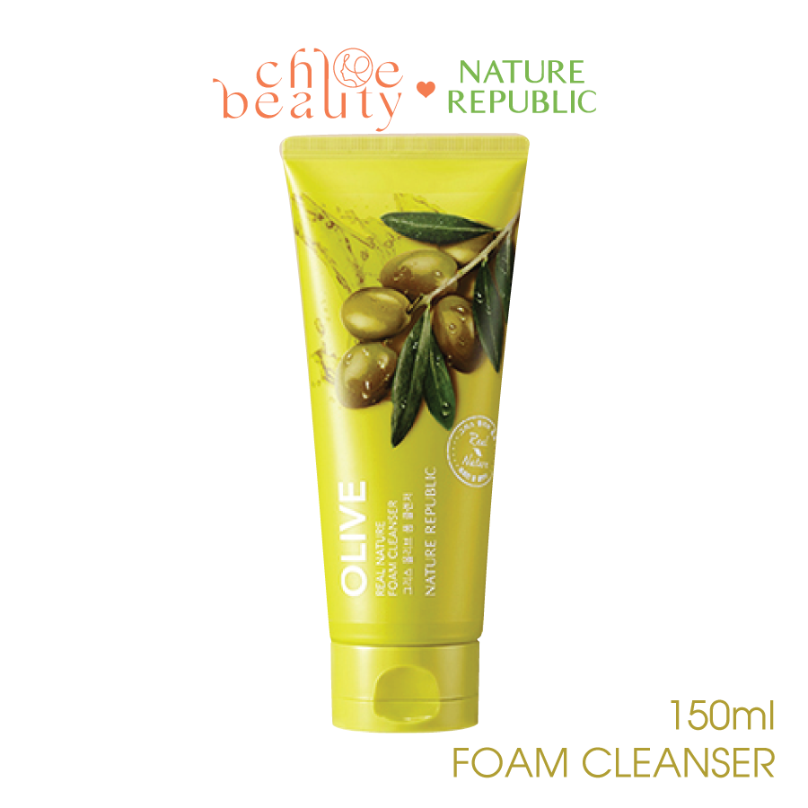 Sữa rửa mặt NATURE REPUBLIC Real Nature Olive Foam Cleanser 150ml