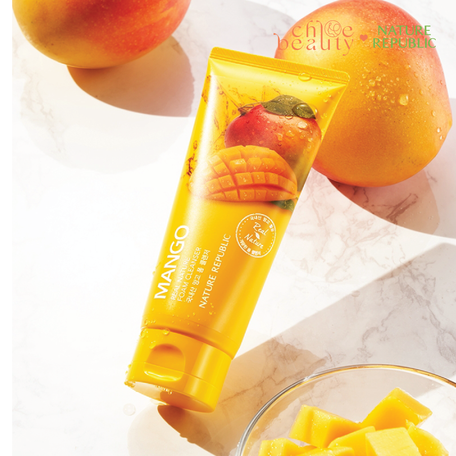 Sữa rửa mặt NATURE REPUBLIC Real Nature Mango Foam Cleanser 150ml