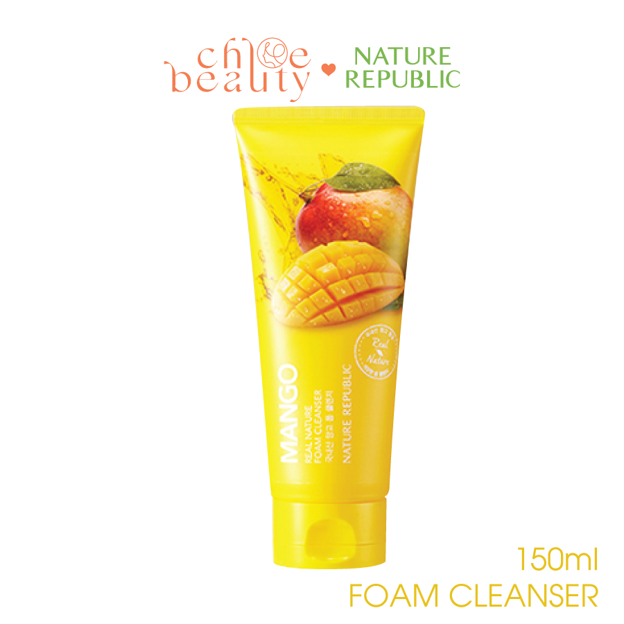 Sữa rửa mặt NATURE REPUBLIC Real Nature Mango Foam Cleanser 150ml