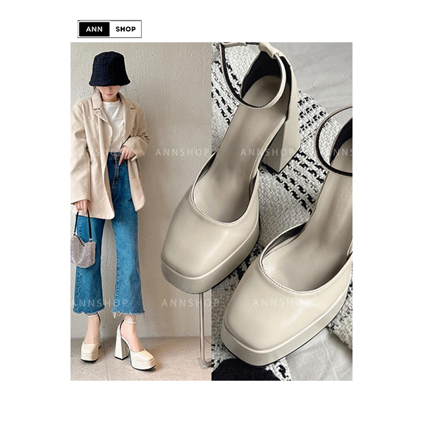 GIÀY CAO GÓT BARBIE ĐẾ ĐÚP BẢN CAO CẤP - GIÀY CAO GÓT NỮ GÓT VUÔNG 9, 12CM HOT TREND 2023