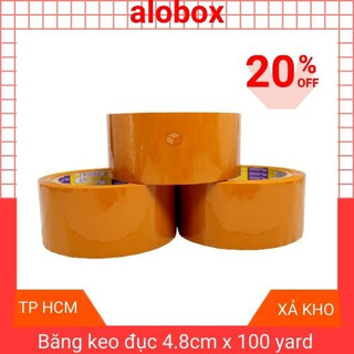 1 cuộn băng keo đục dán hàng siêu dính, băng dính đóng hàng 1 mặt cuộn to kích thước 4,8cm x200y giao hỏa tốc - alobox
