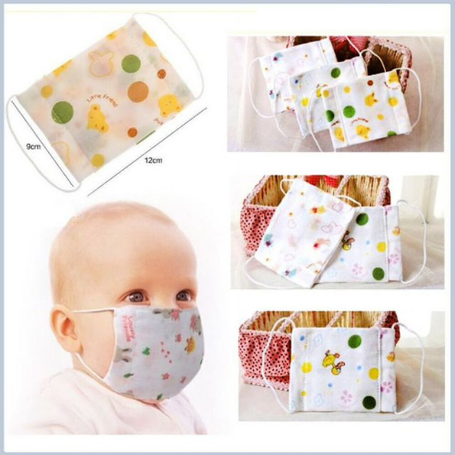 Khẩu trang xô hoa xuất nhật in hình cho bé BQSHOP2016