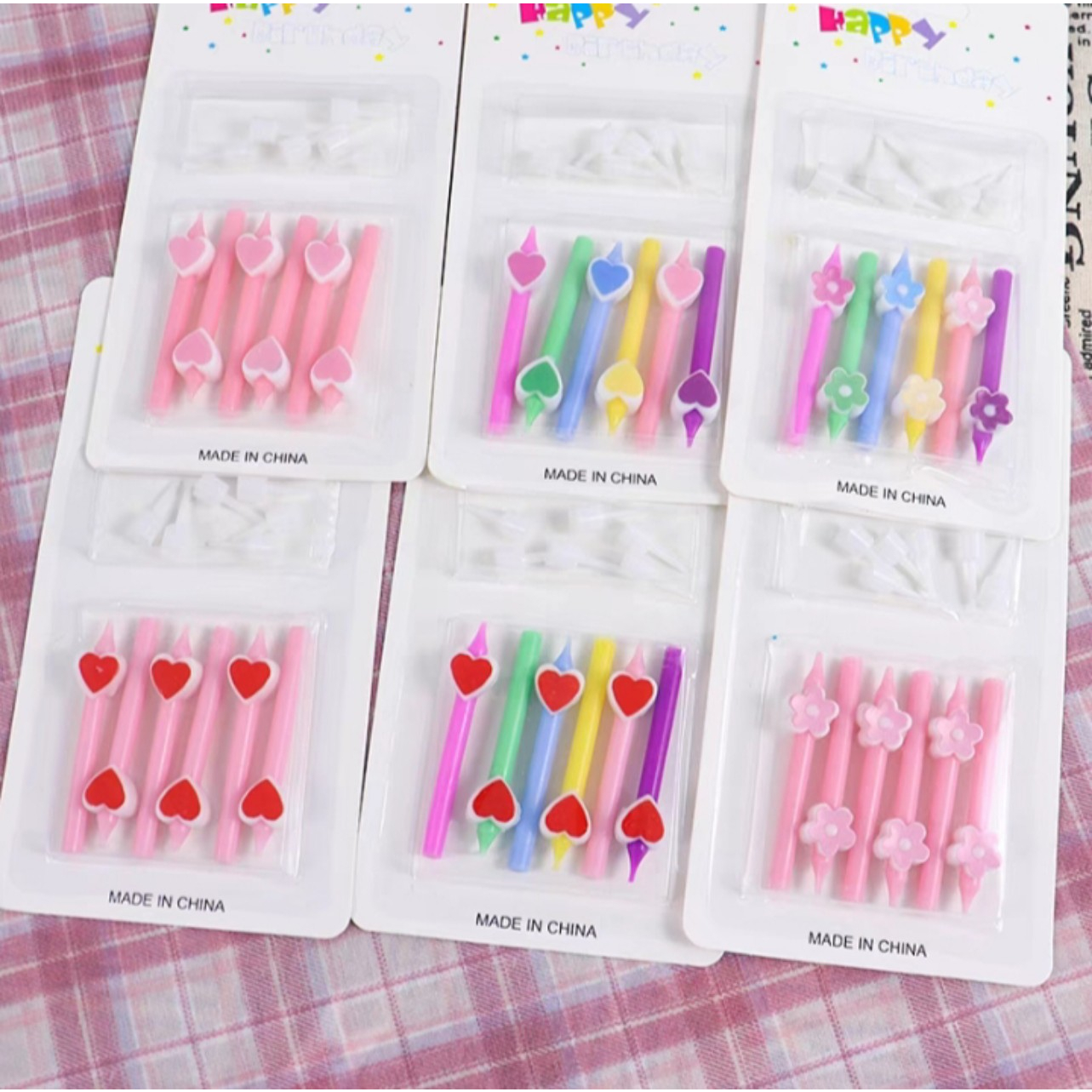 Nến Cây Hình Hoa Trang Trí Bánh Sinh Nhật, Vỉ 5 Nến Hoa Trang Trí Bánh Sinh Nhật, Đồ Trang Trí Bánh Kem