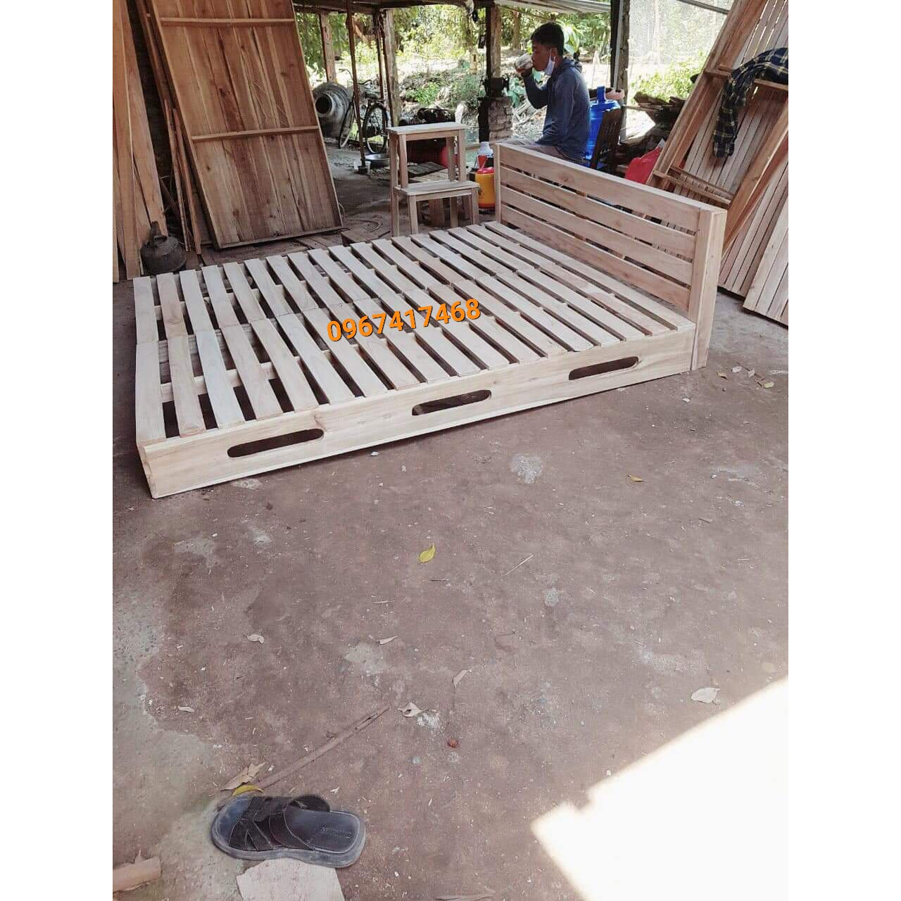 giường, giường pallet gỗ, giường pallet 20cm, giường pallet 1m2, giường ngủ, giường gỗ, giường gấp gọn, giường gỗ pallet