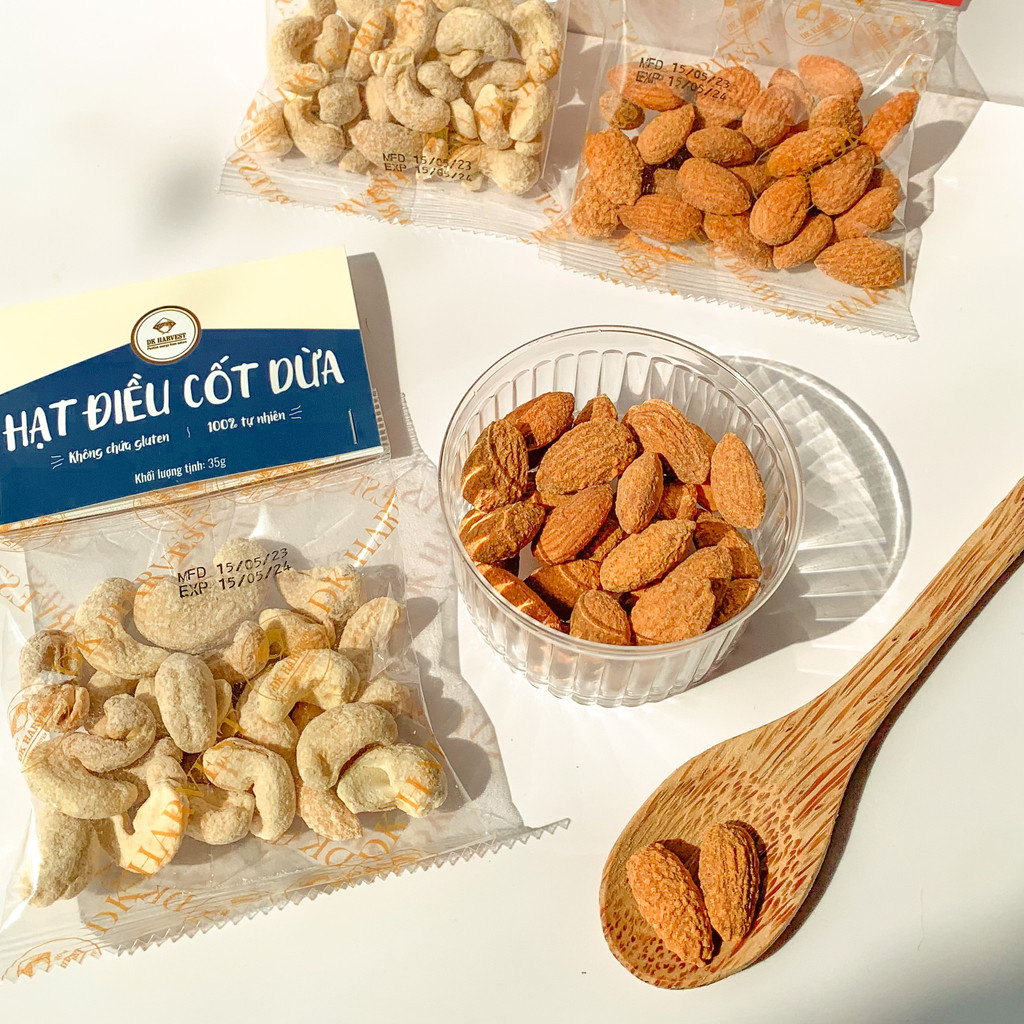 Snack hạt hạnh nhân rang cay DK Harvest - Sản phẩm tiện lợi và dinh dưỡng tốt cho ăn vặt