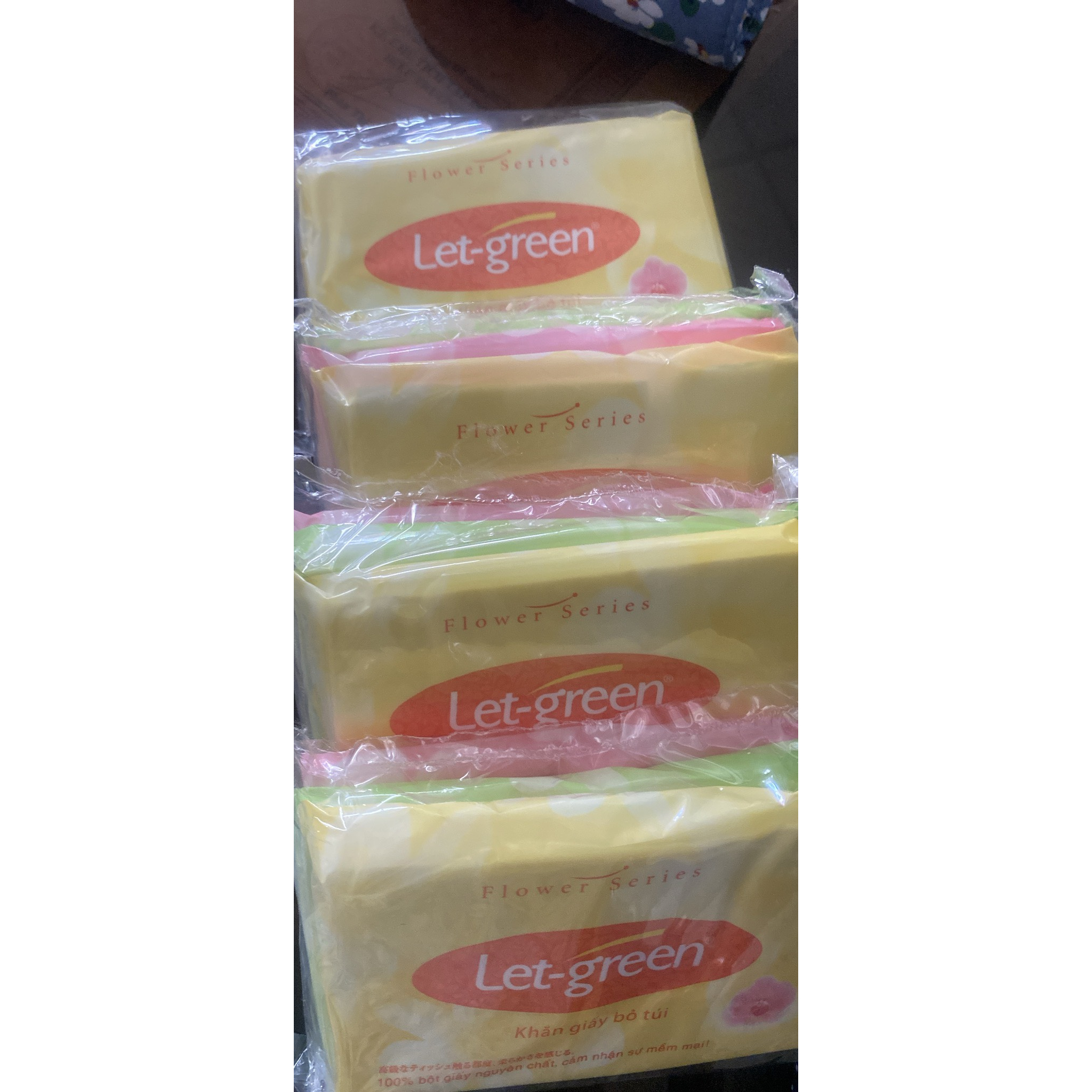 COM BO 9 GÓI KHĂN GIẤY BỎ TÚI LET-GREEN