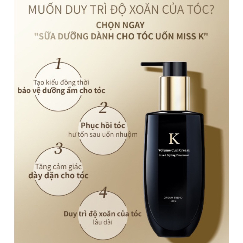 Sữa Dưỡng Giữ Nếp Tóc Uốn Volume Curl Cream Dream Trend 100ml