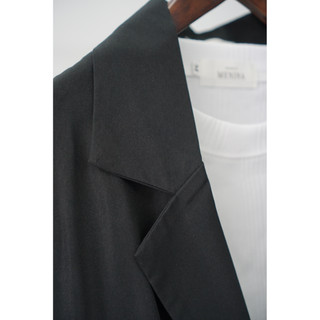 Blazer Form Ngắn Đen Trơn 062