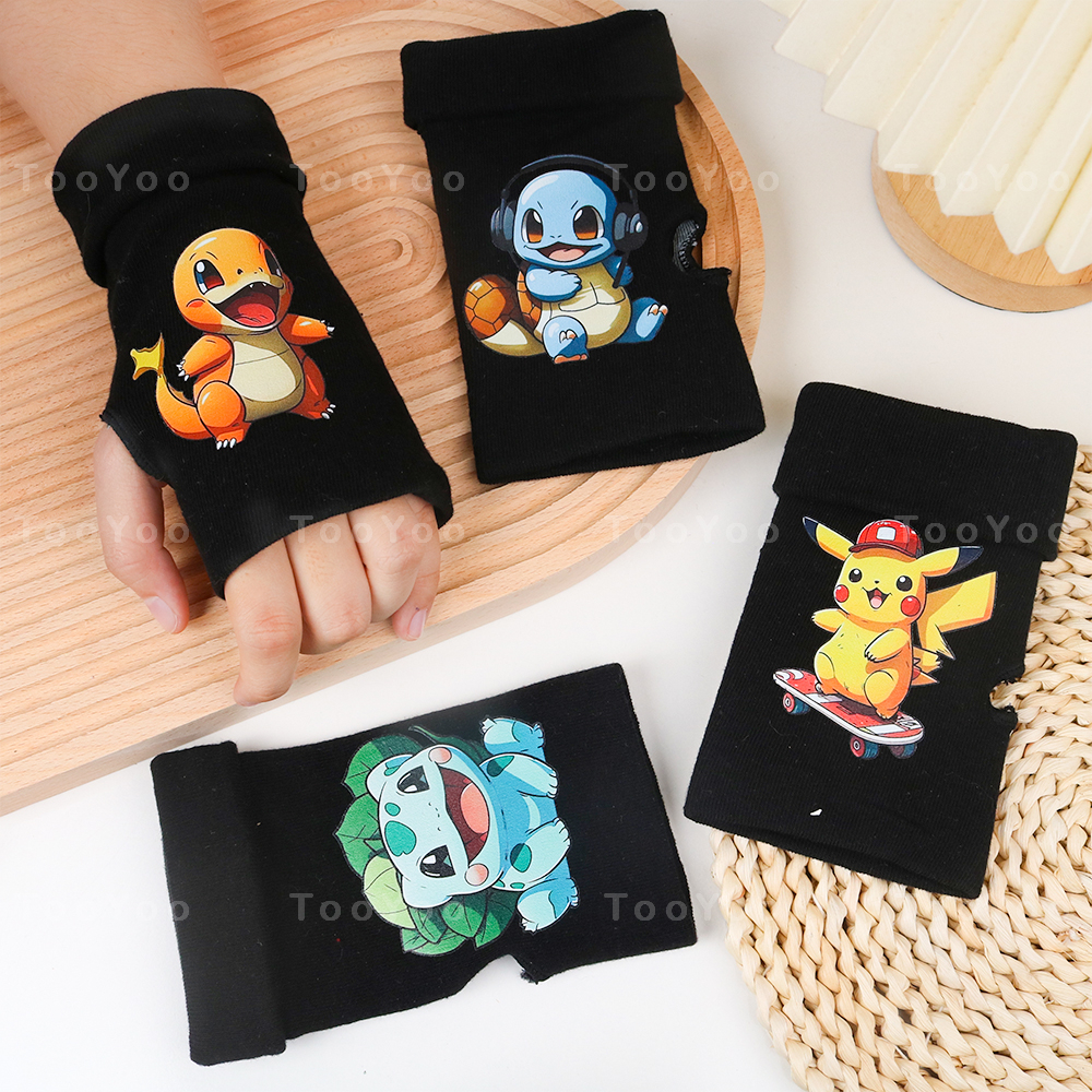 Găng tay len Pokemon hở ngón Unisex dễ thương cute TooYoo PK0167