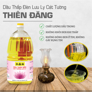  Dầu thắp đèn lưu ly cát tường Thiên Đăng combo 6chai TRON 1.8l không khói không mùi dùng cho đèn dầu thờ cúng chính hãng 