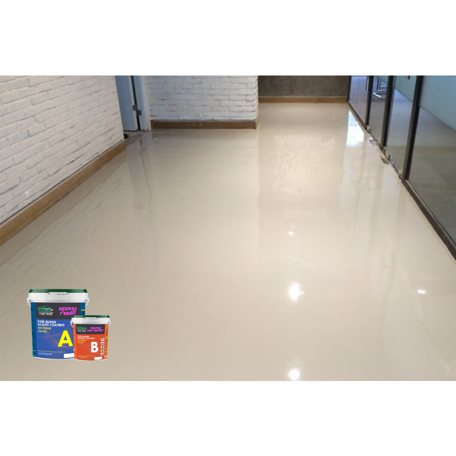 Sơn Chống Thấm Nền Gạch TAIKOMI Epoxy-Chống Thấm Epoxy Trong Suốt Chống Thấm Sàn Kho Xưởng, Nhà Máy, Bệnh Viện, TTTM