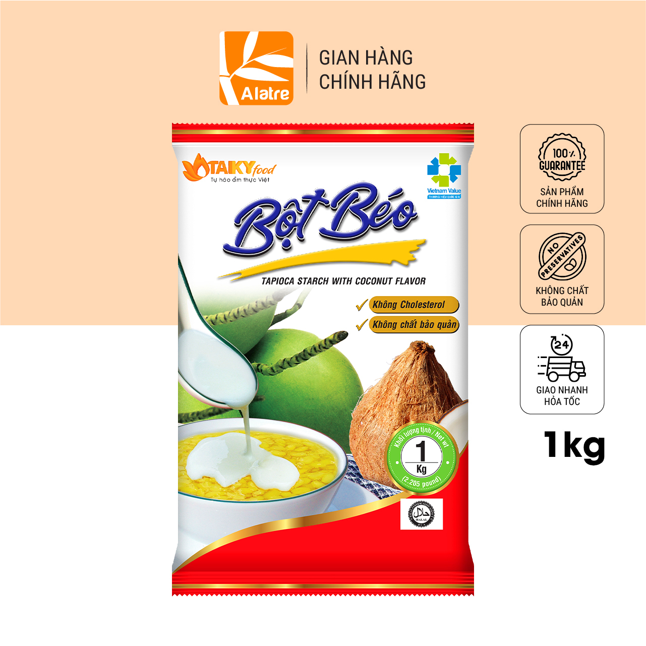 1KG Bột Béo Đỏ TAKYFOOD - Hàng Chính Hãng!