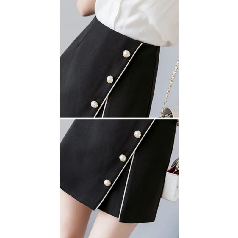 Chân váy chữa A xẻ , vạt đắp siêu đẹp. Vải tuyết mưa Hàn quốc, cạp kéo khoá, có lót quần.