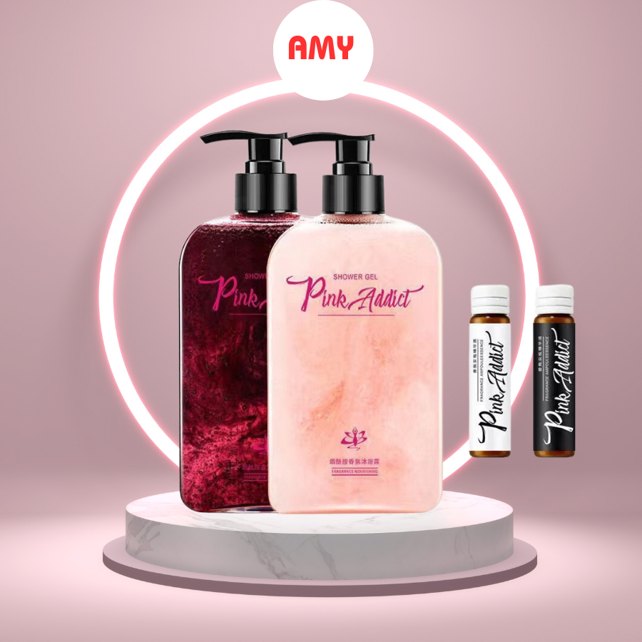 Sữa tắm nước hoa PiNK ADDICT 420ML DIY tự pha Hương thơm quyến rũ và bí ẩn Lưu hương lâu dưỡng ẩm sáng da mờ thâm