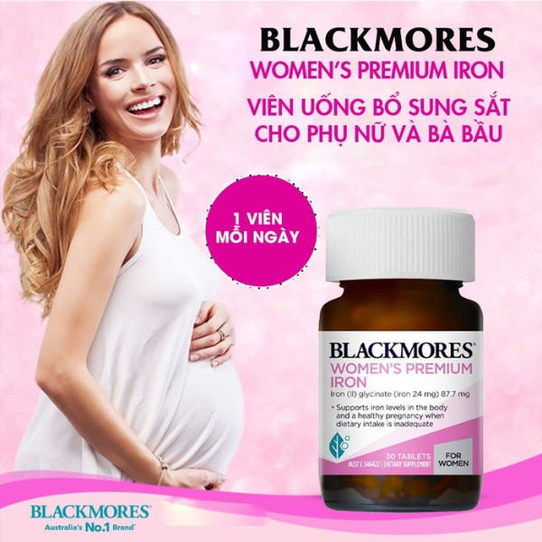 Viên uống bổ sung sắt Blackmores cho bà bầu của Úc Blackmores Iron 30 viên