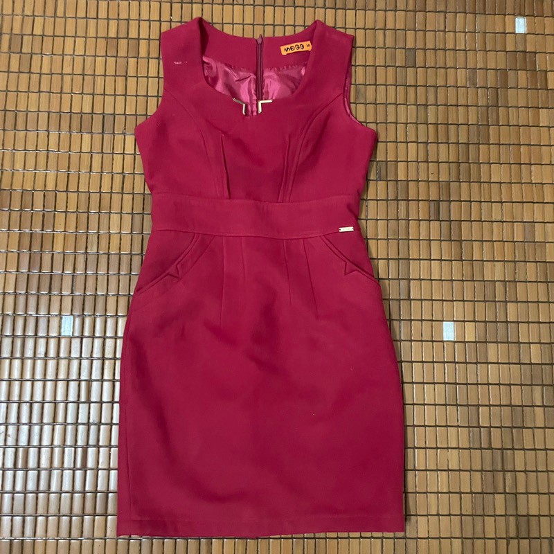 Đầm công sở nữ đỏ Megg size m