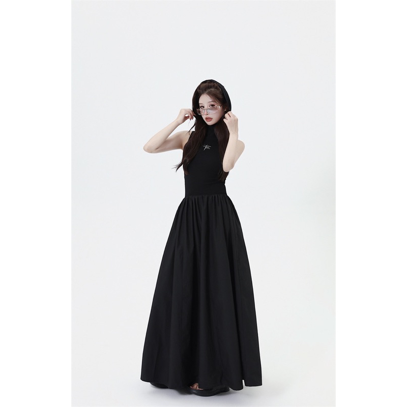 Đầm maxi xoè sát nát thun koreastyle