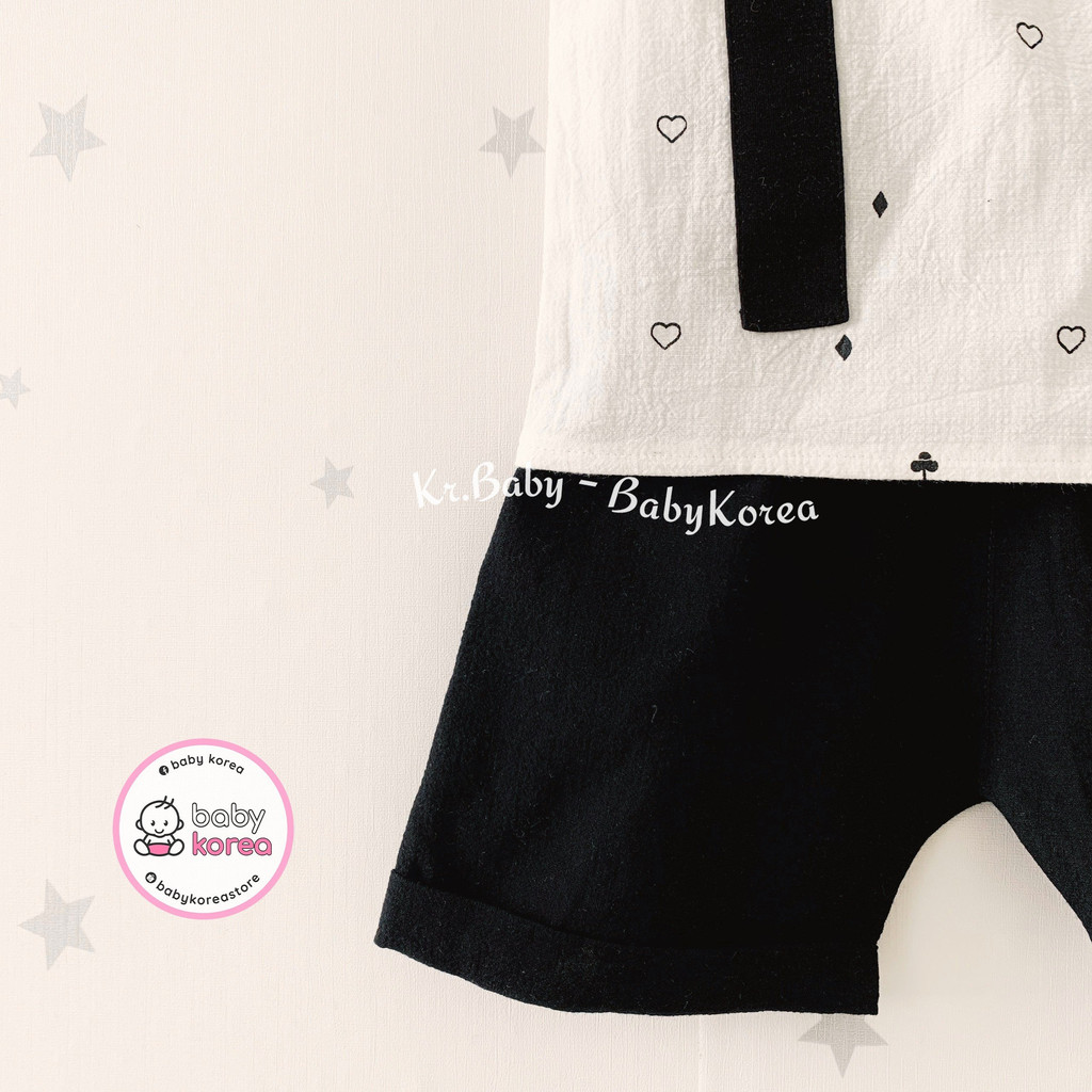 Bộ quần áo cộc cổ tàu MINICLOSET made in KOREA mềm mát cho bé made in Korea thời trang trẻ em BABYKOREA