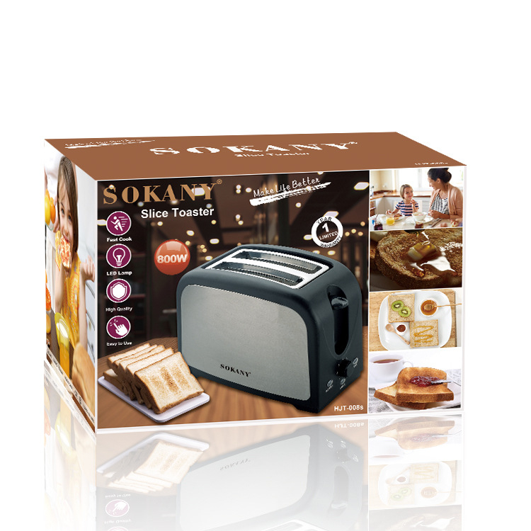 Máy nướng bánh mì tự nảy bánh công suất 800W SOKANY 2 HJT-008s [ BẢO HÀNH UY TÍN 1 NĂM ]