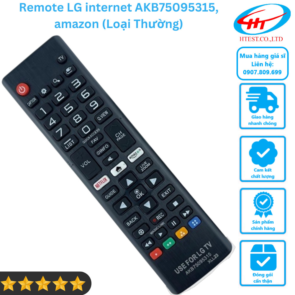 [AKB75095315] Remote điều khiển Tivi, TV LG internet AKB75095315, amazon (Loại thường) - Hàng chính hãng