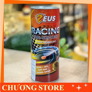 Nhớt ZEUS RACING 10W40 1L 100% Synthetic dùng cho xe số, côn tay và xe tay ga có chiết lẻ