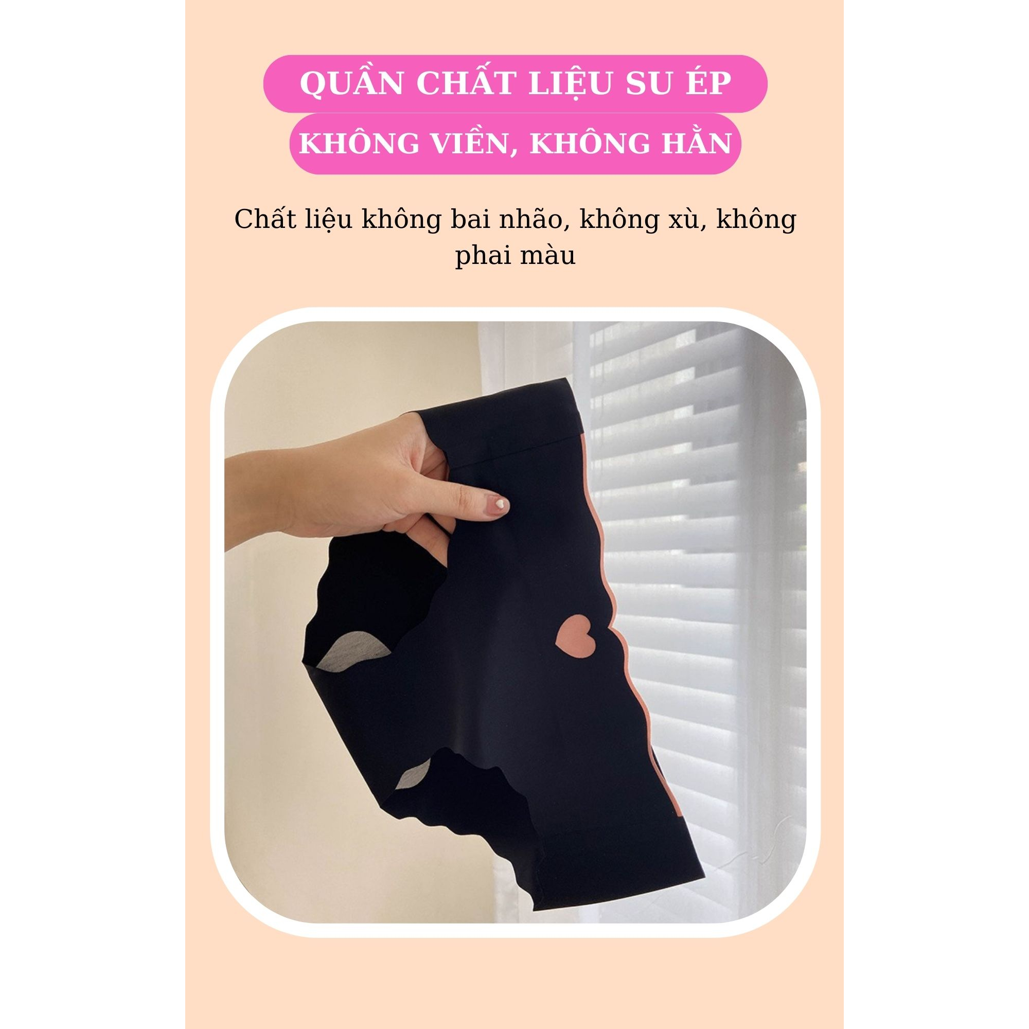 Quần lót nữ su trơn không viền, không đường may Miyours Fashion & More QL908 mỏng nhẹ tàng hình, thoáng mát