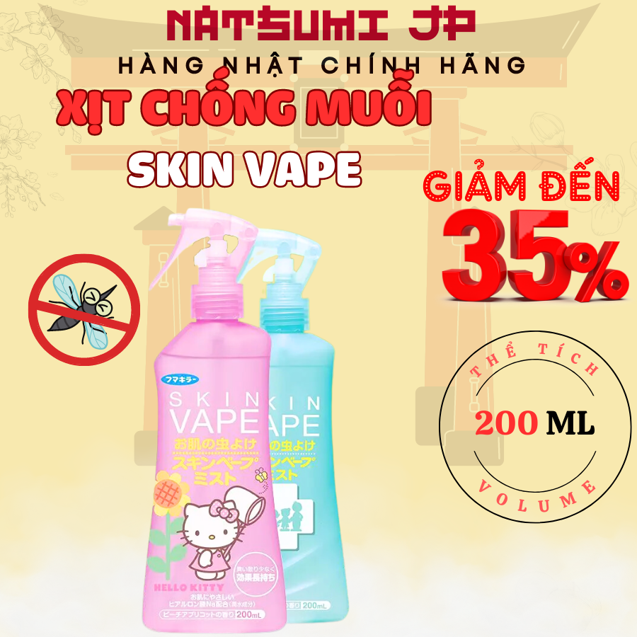 Xịt chống muỗi SkinVape Nhật Bản an toàn cho bé 200ML