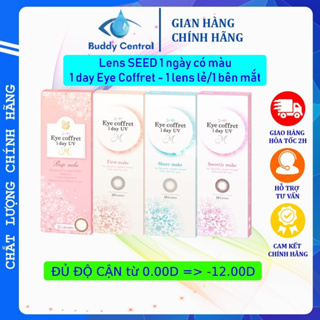 Lens Seed 1 ngày có màu Eye coffret 1 day UV độ cận từ 0 đến -12 độ