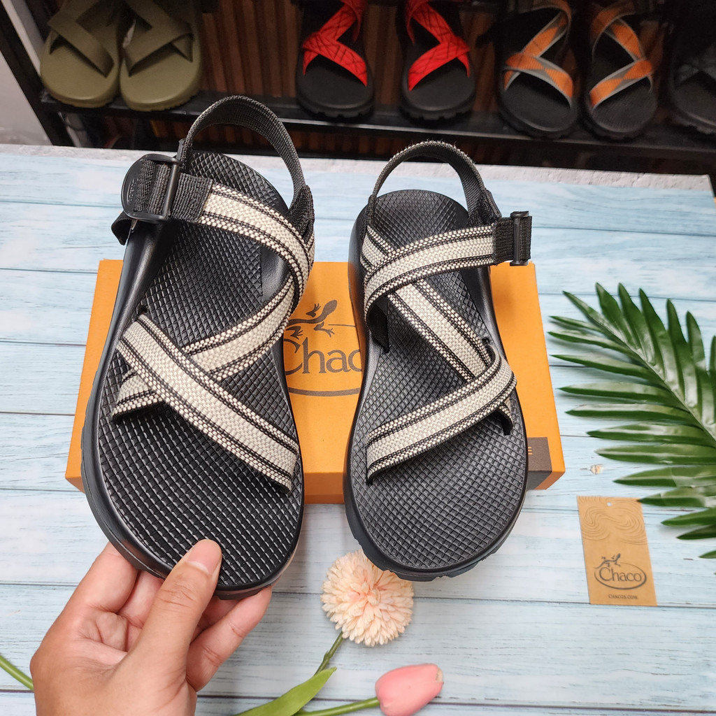 Dép nữ, nam Sandal Chaco Đế Cao 4 màu Đen Trắng Size 35-43