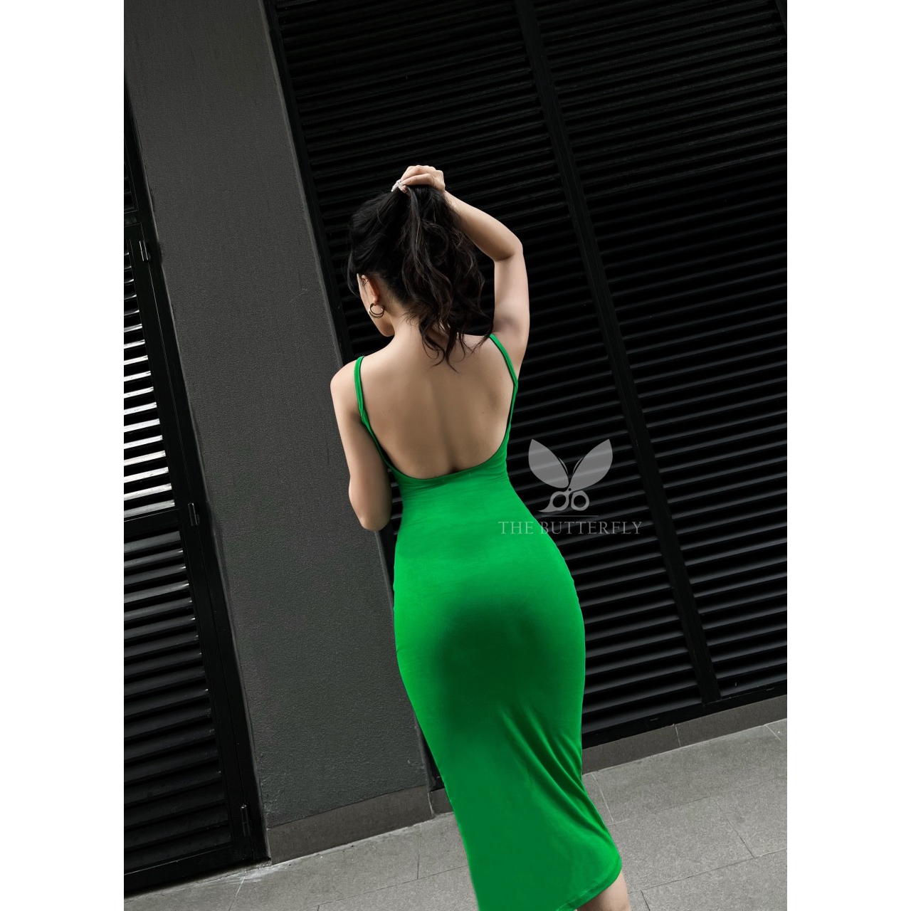 Váy/ Đầm Hai Dây Nữ Khoét Lưng Sâu - Cami Dress Thun Cotton Lụa Dẻo Co Giãn Ôm Sát The Butterfly