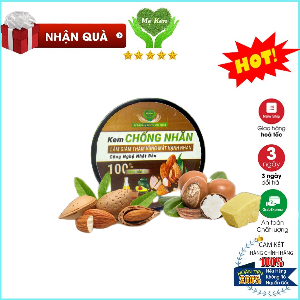 Kem chống nhăn, làm giảm thâm vùng mắt hạnh nhân Mẹ Ken 20ml