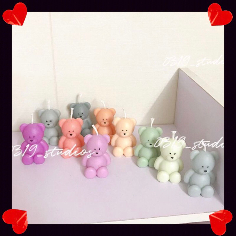 Nến trang trí hình gấu dễ thương GUMMY BEAR (KHÔNG MÙI)