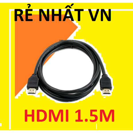 Dây HDMI 1,5m TRÒN Full HD - cable HDMI 1,5m - Cáp HDMI 1.5M - Dây Tròn - 1 ĐỔI 1 NẾU LỖI
