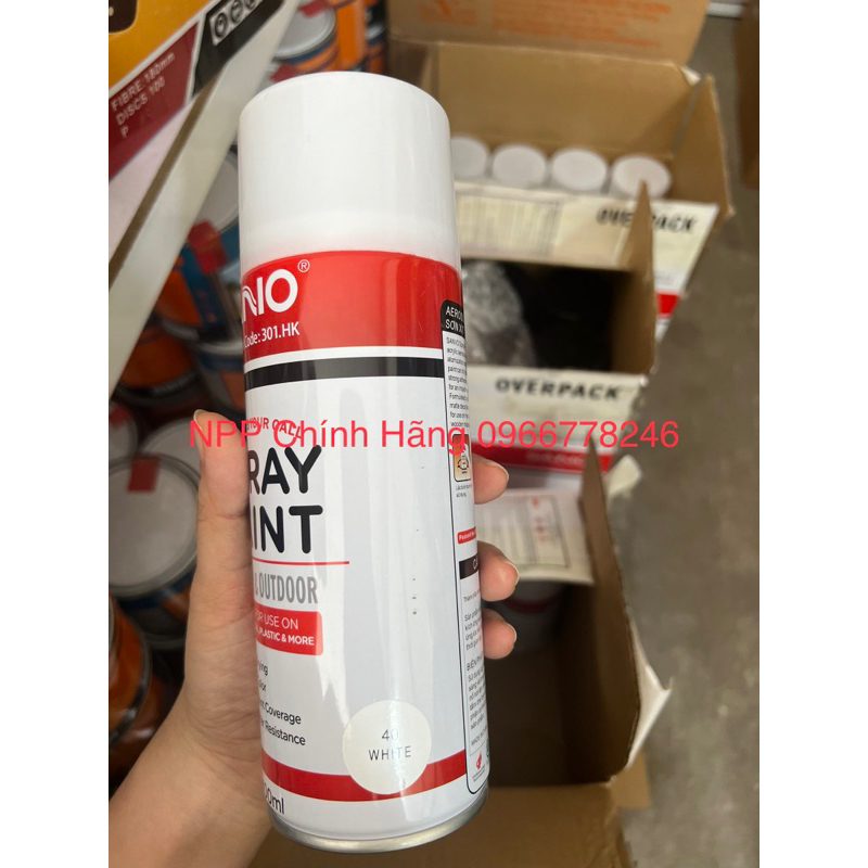 Sơn xịt sano trắng bóng 40,trắng mờ 05chính hãng