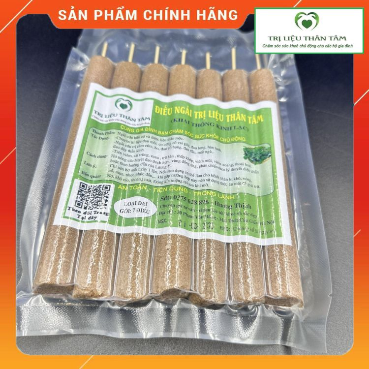 Nhang ngải cứu 100% tự nhiên ngải đại  7 cây / gói Diện Chẩn Thân Tâm