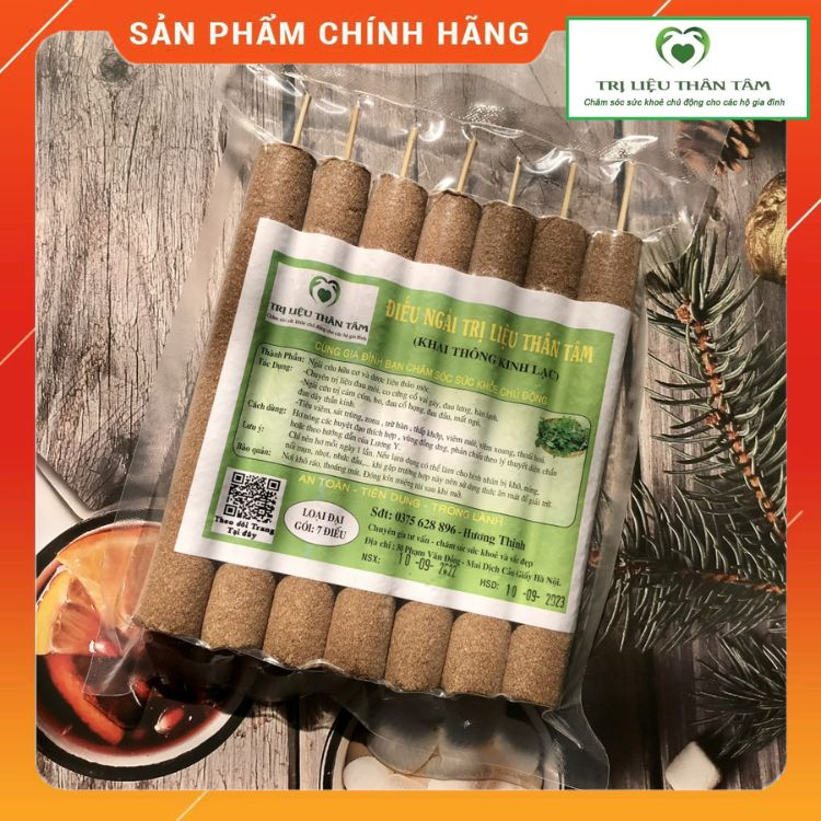 Nhang ngải cứu 100% tự nhiên ngải đại  7 cây / gói Diện Chẩn Thân Tâm
